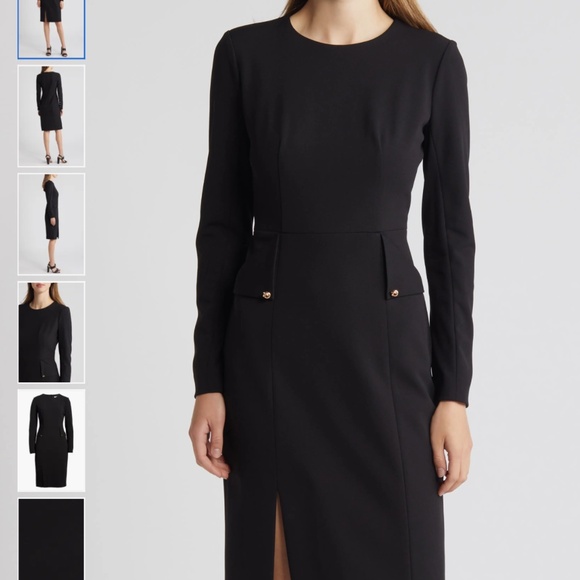 Eliza J Dresses & Skirts - Eliza J Long Sleeve Pocketed Sheath Dress, size 16